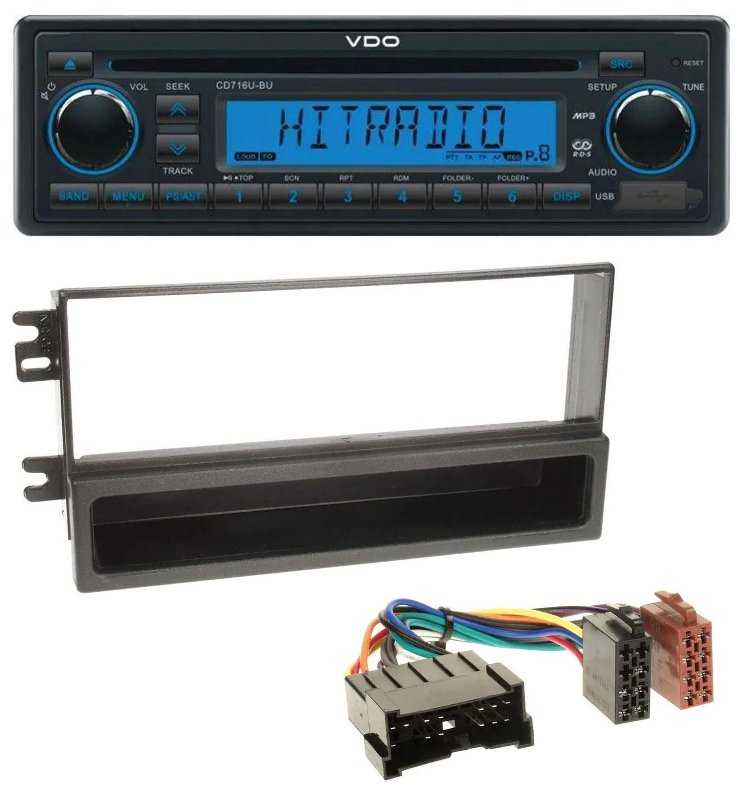 VDO AUX MP3 1DIN CD USB Autoradio für Kia Sorento (2002-2006)