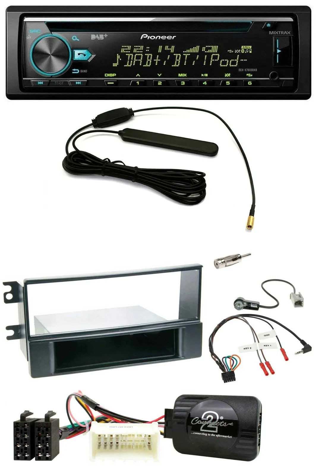 Автомагнитола для Kia Sportage II (2008–2010) Pioneer CD/MP3, DAB, USB, поддержка кнопок на руле