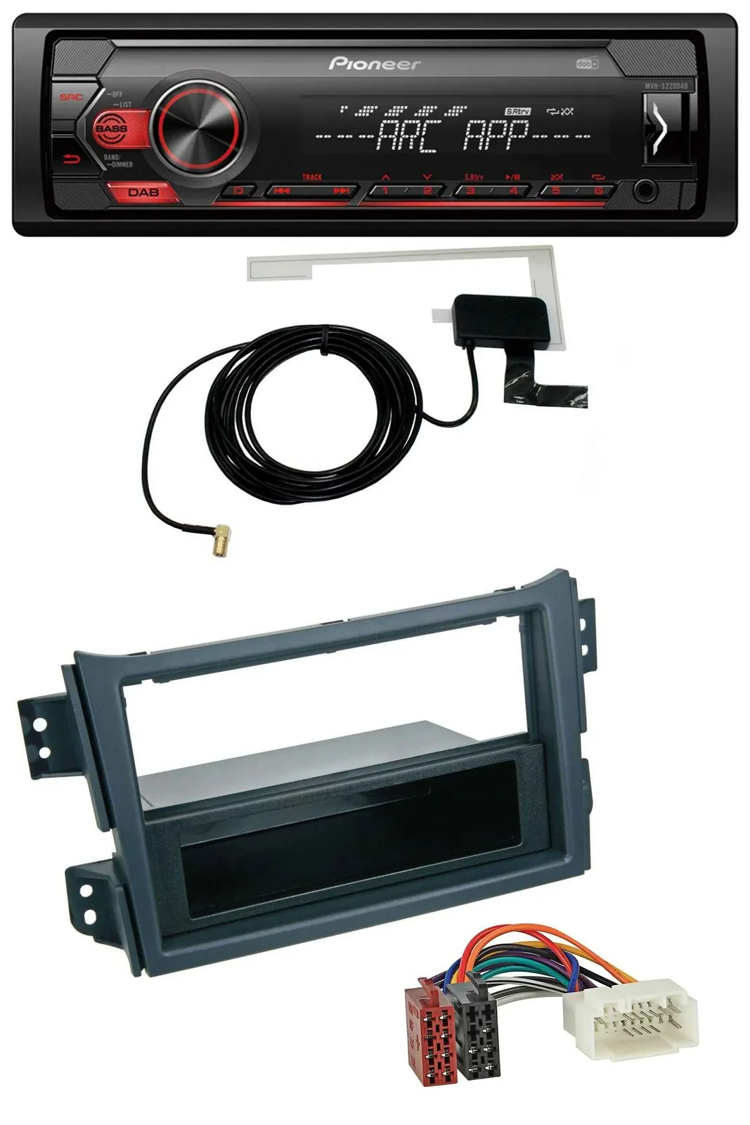 Pioneer 1DIN USB DAB MP3 AUX Autoradio für Opel Agila B 2008-2014 Suzuki Splash