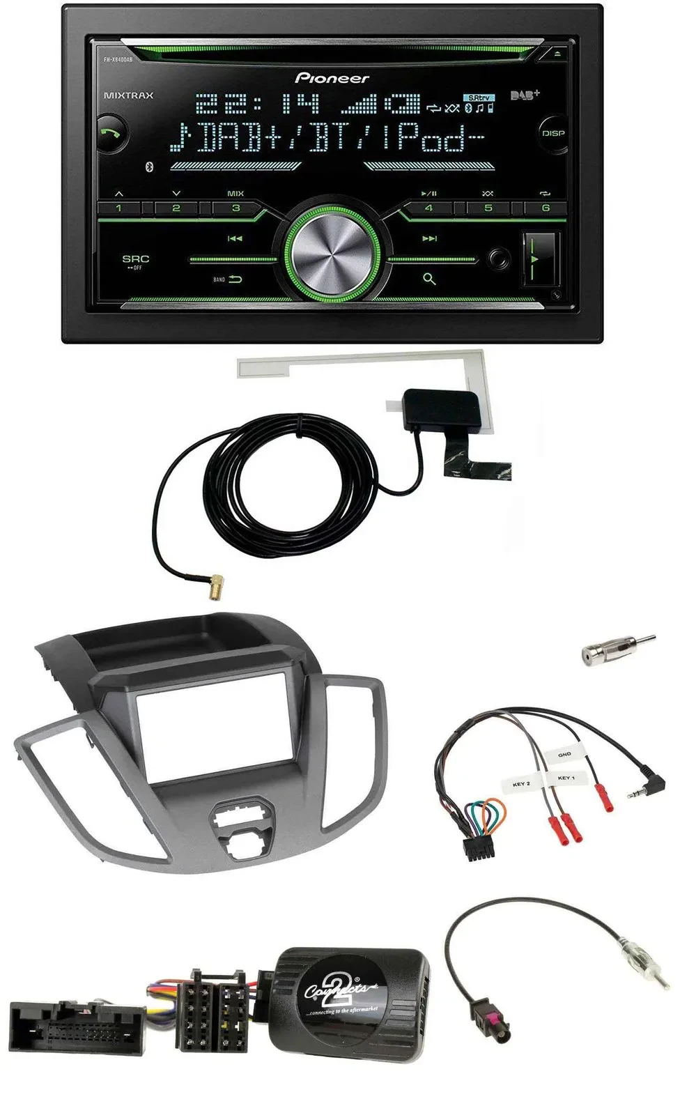 Pioneer CD USB Lenkrad Bluetooth 2DIN DAB Autoradio für Ford Transit V363 2014-2