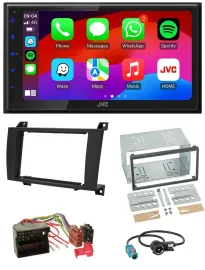 JVC Bluetooth USB MP3 2DIN DAB Autoradio für Mercedes SLK R171 2004-2011