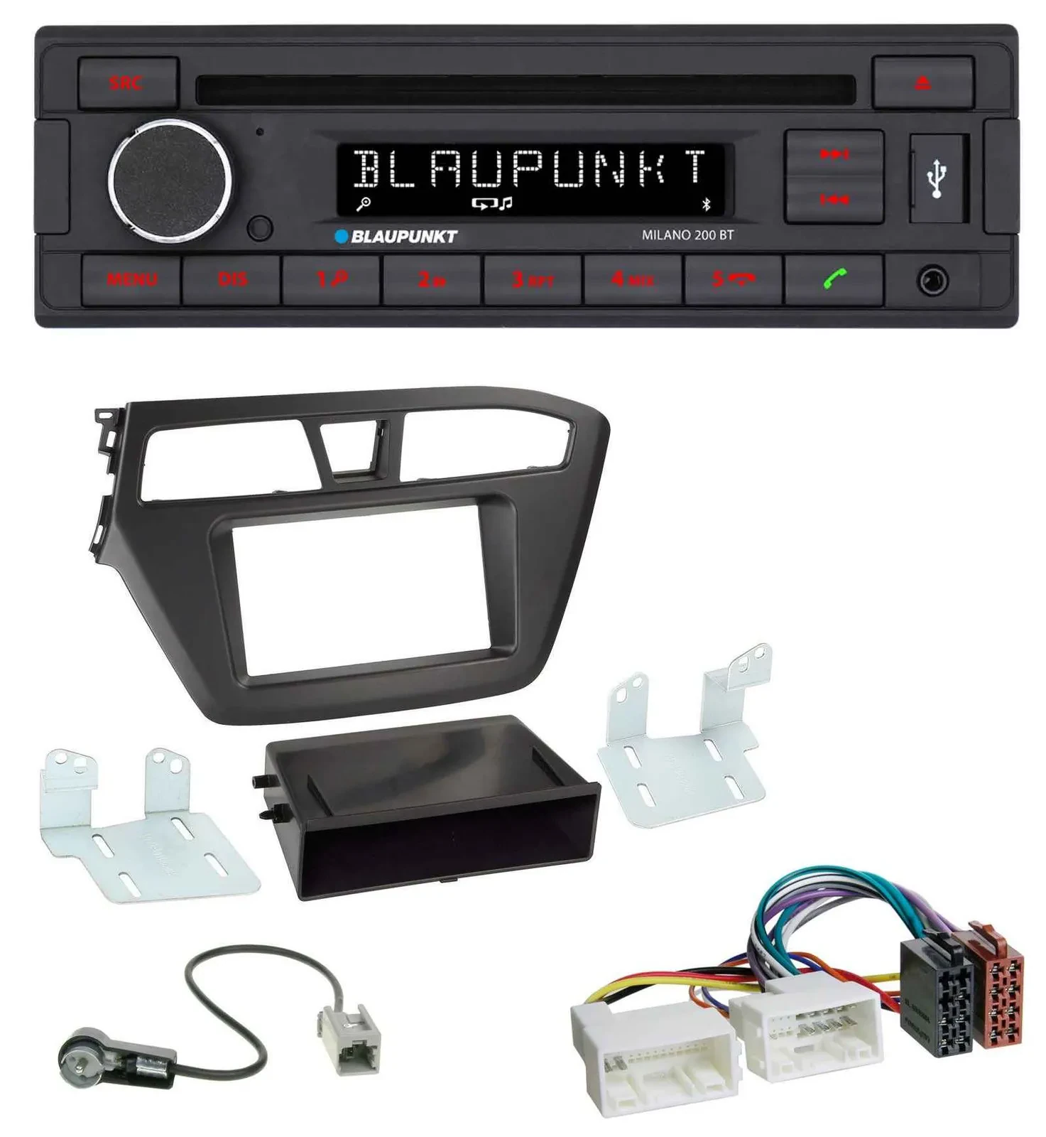Blaupunkt MP3 USB CD Bluetooth AUX Autoradio für Hyundai i20 (2014-2020)