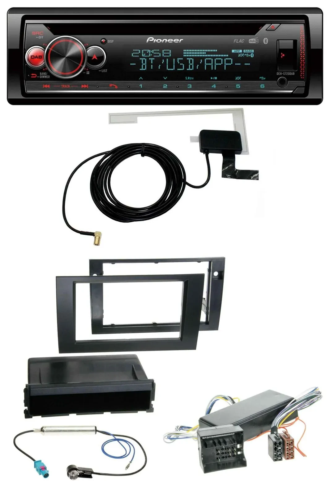 Автомагнитола для Audi A4 (B7) 2004–2008 Pioneer DAB, CD, MP3, USB, Bluetooth