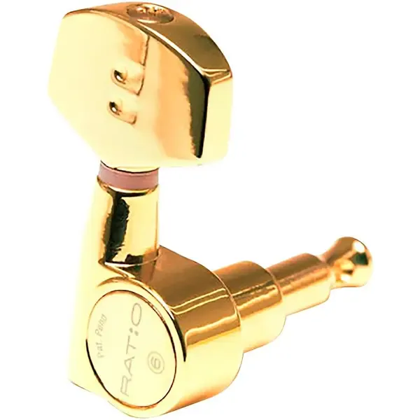 Колки для акустической гитары Graph Tech Ratio 3+3 Acoustic Guitar Tuning Machine Heads Gold 6 String