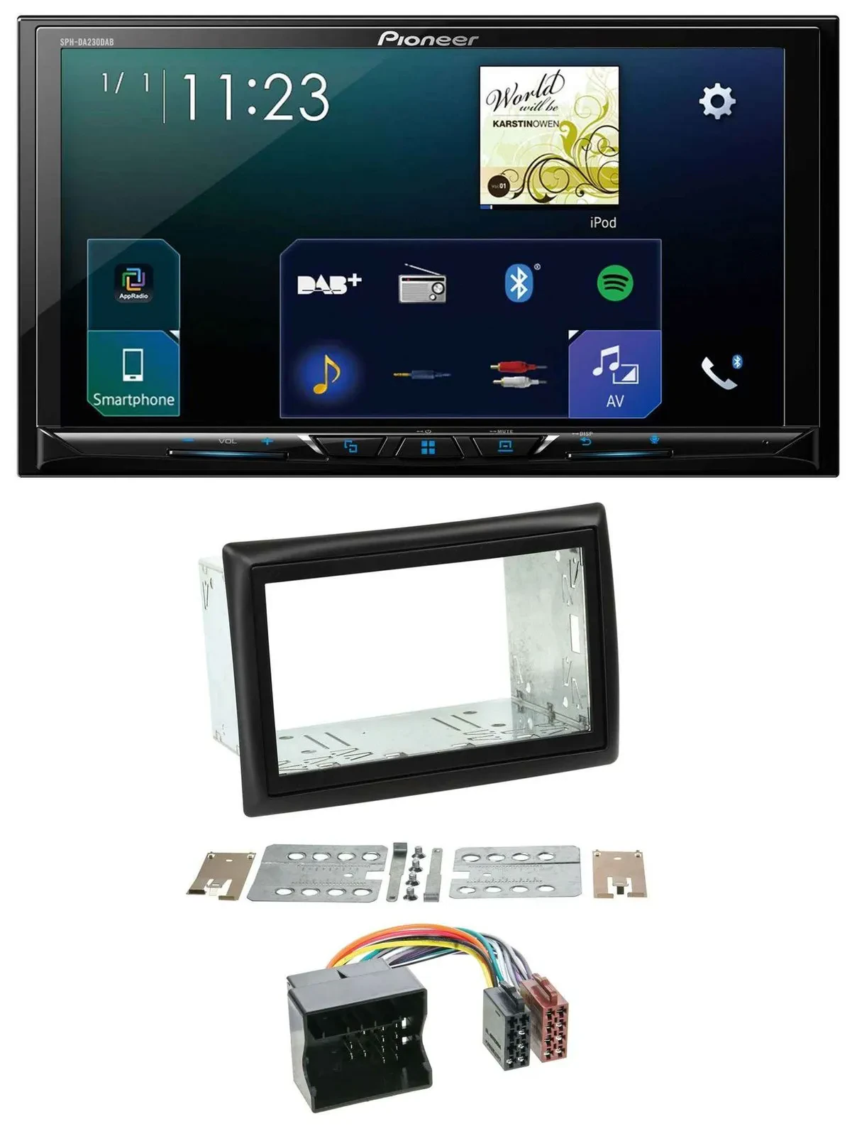 Pioneer MP3 Bluetooth USB 2DIN DAB Autoradio für Renault Megane 2009-2010