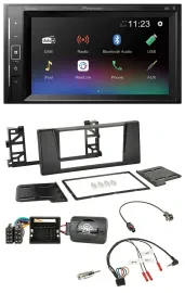 Автомагнитола Pioneer 2DIN DAB Bluetooth USB для BMW 5 Series E39 2001–2003 Quadlock
