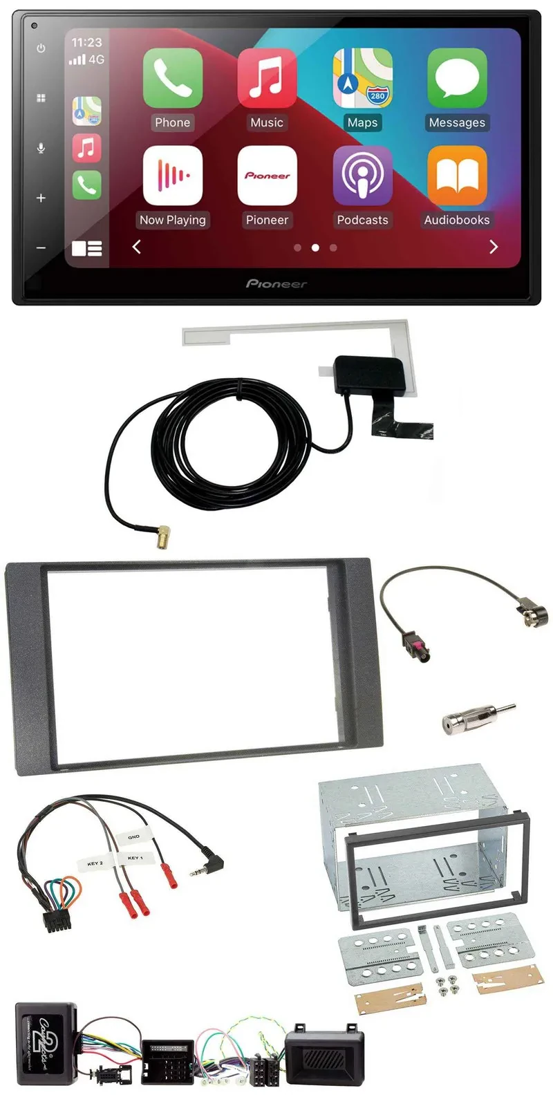 Автомагнитола Pioneer 2-DIN USB Bluetooth DAB для Ford Kuga 2008–2012, антрацит