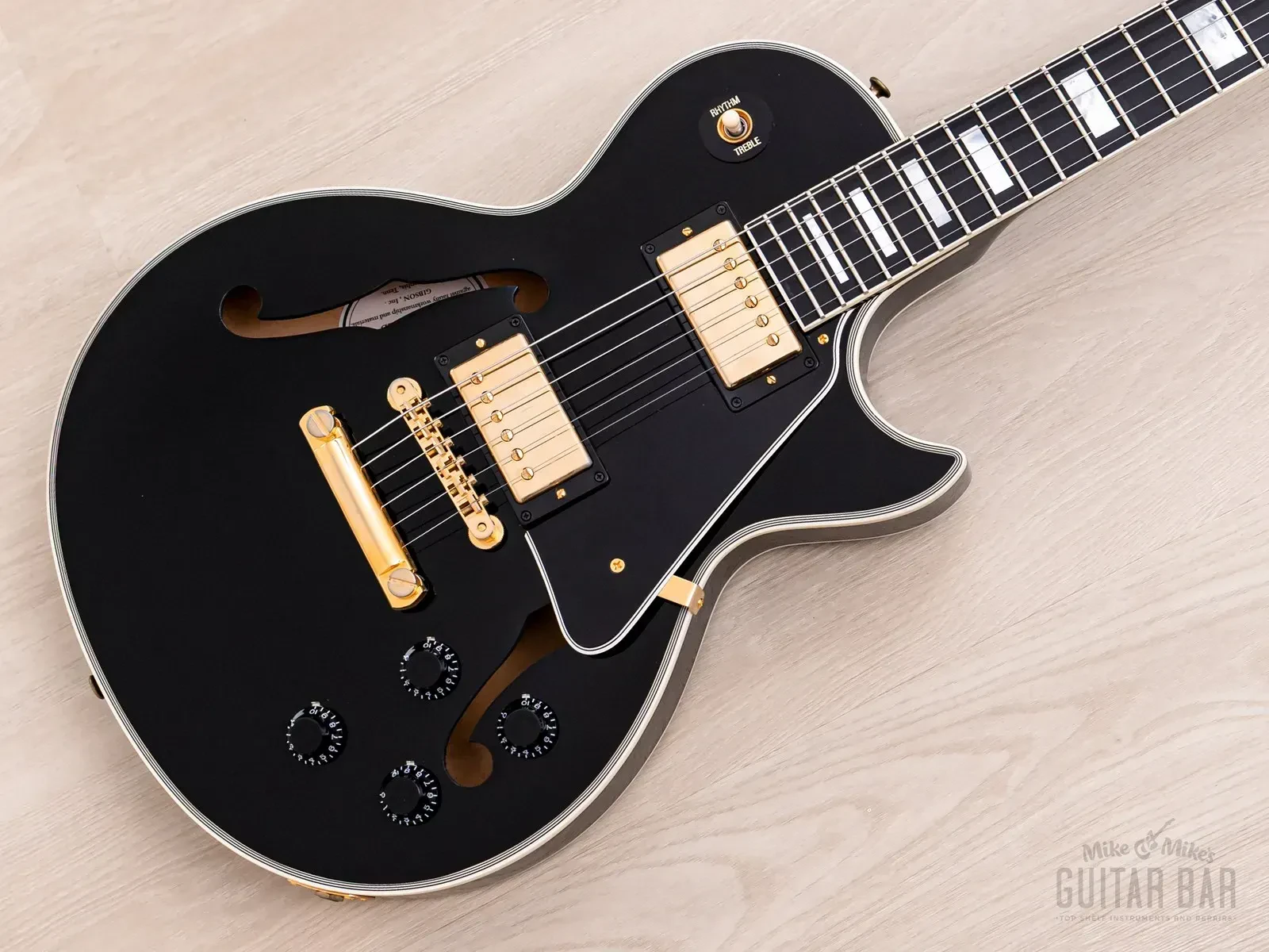 Б/У Электрогитара Gibson Memphis ES-Les Paul Custom Black Beauty, черный, с кейсом