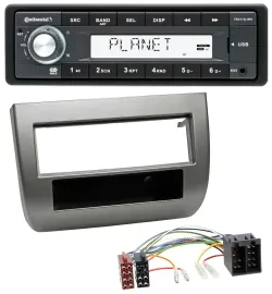 Continental USB MP3 AUX 1DIN Autoradio für Lancia Y (843 03-11) anthrazit