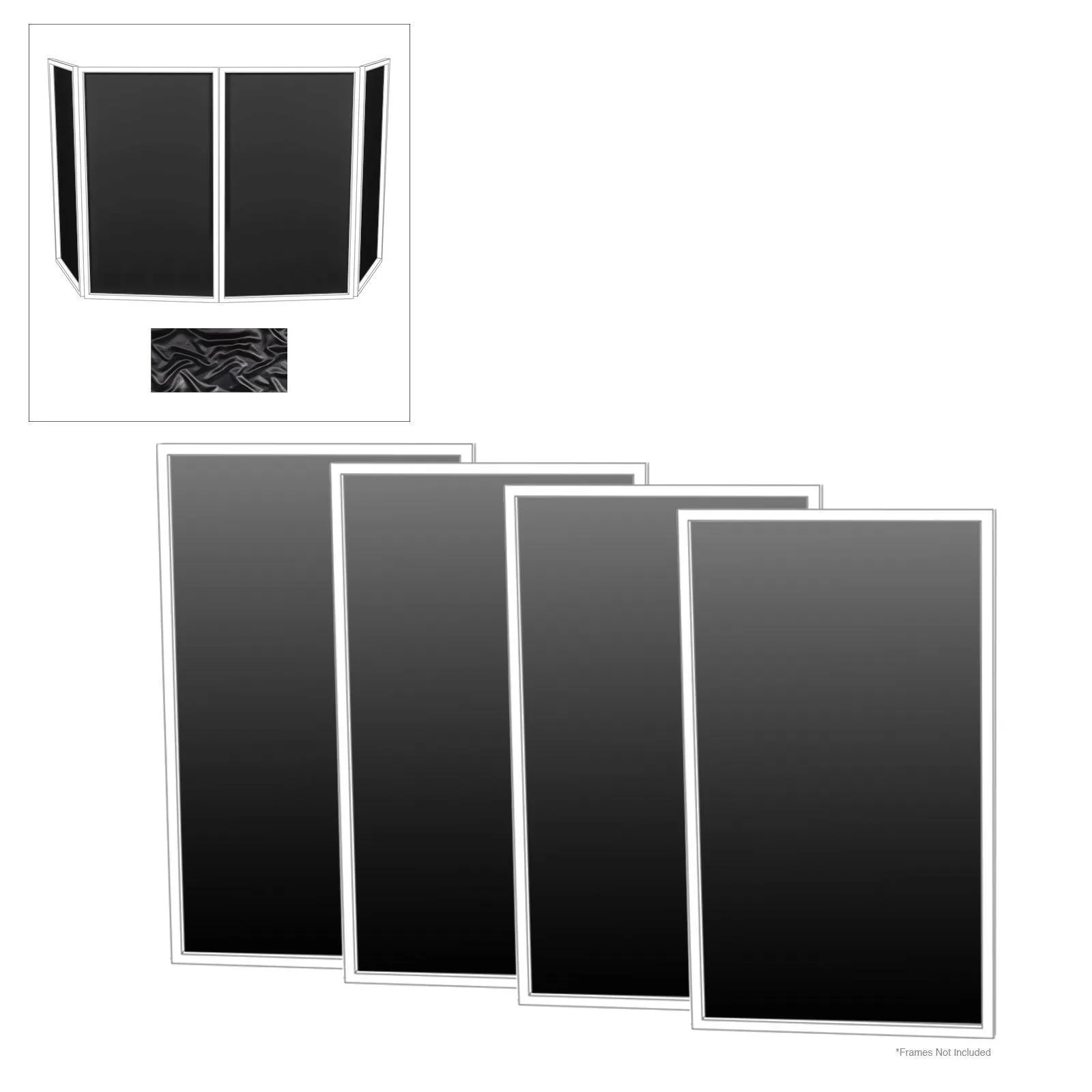 ADJ Event Facade Replacement Scrim in Black for all four panels