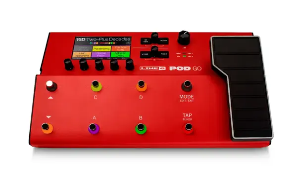Процессор для электрогитары Line 6 POD Go Guitar Multi-Effects Floor Processor Limited Edition Red