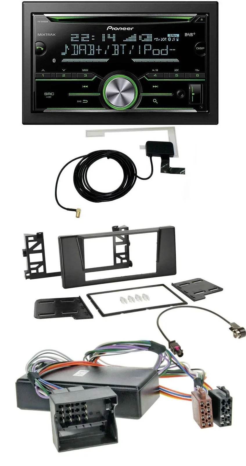 Автомагнитола для BMW 5 Series E39, X5 E53 Pioneer 2-DIN, CD/USB/MP3, Bluetooth, DAB