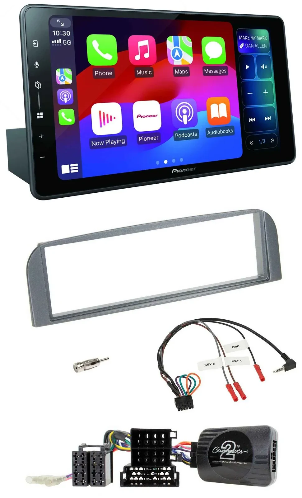 Автомагнитола Pioneer Bluetooth DAB USB для Alfa 147/GT (2007–2010) антрацит