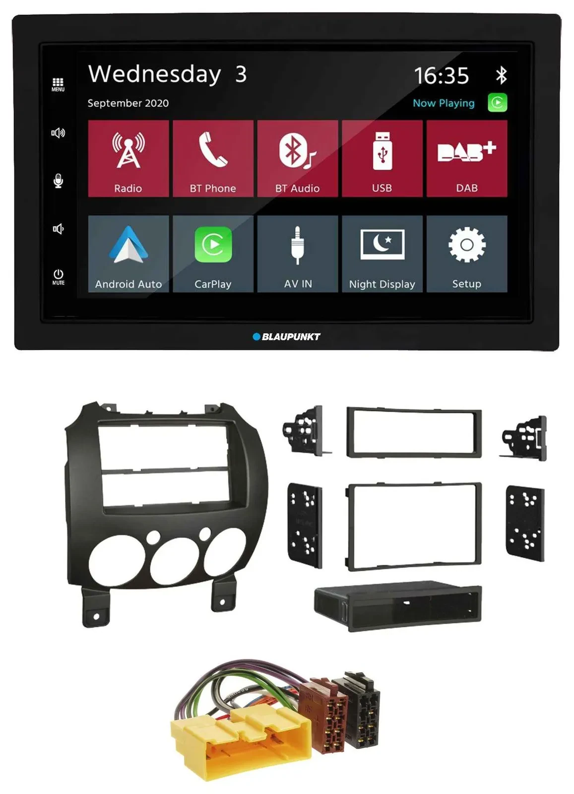Blaupunkt 2DIN MP3 USB Bluetooth DAB Autoradio für Mazda 2 (ab 2007)