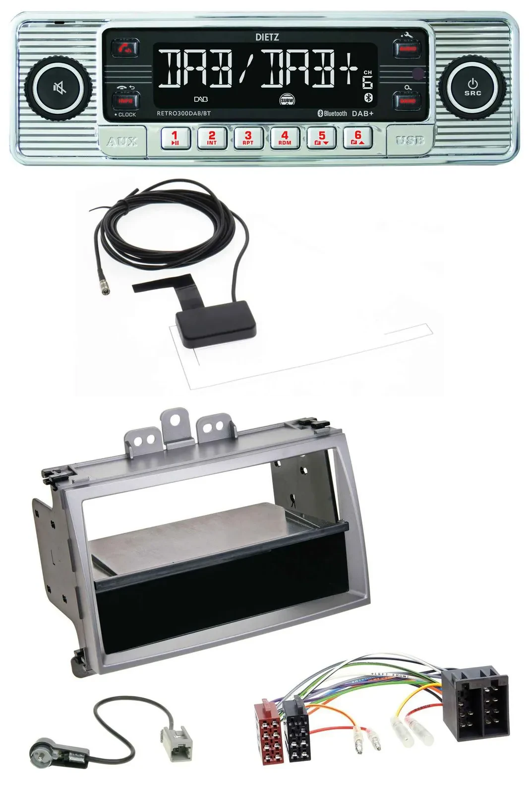 Автомагнитола для Hyundai i20 (2008–2011) Dietz Bluetooth, USB, MP3, DAB с нишей