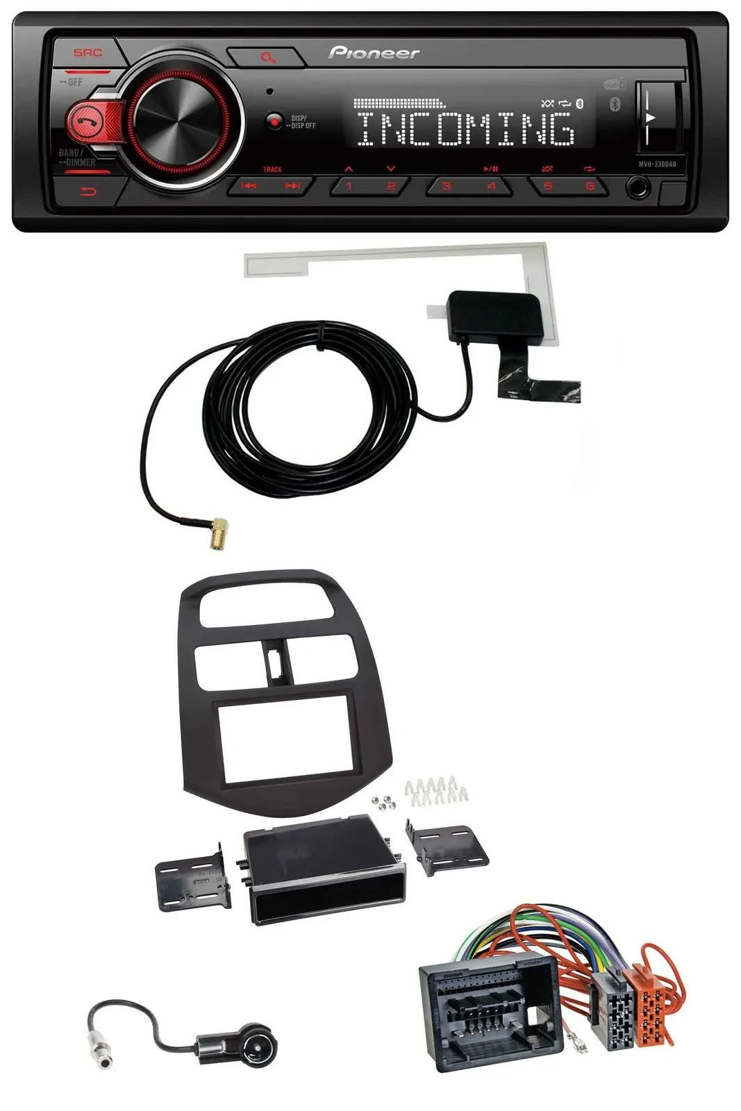 Pioneer USB MP3 DAB Bluetooth Autoradio für Chevrolet Spark (ab 2013)