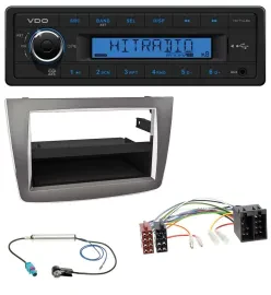 VDO AUX 1DIN MP3 USB Autoradio für Alfa Romeo MiTo 955 08-14 ISO dunkelsilber