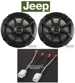 2007-2018 Jeep Wrangler JK Kicker Knee Panel Speaker Package