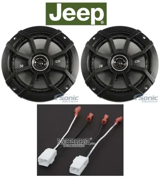2007-2018 Jeep Wrangler JK Kicker Knee Panel Speaker Package