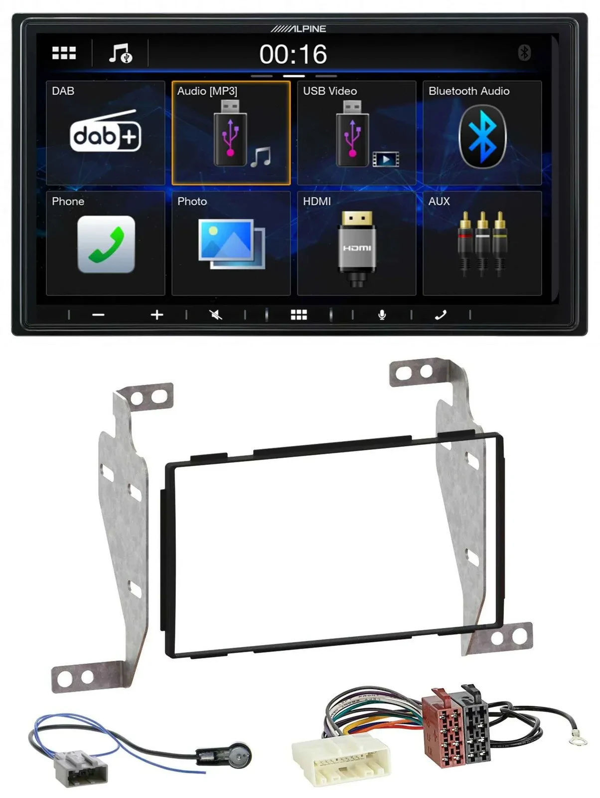 Alpine Bluetooth 2DIN MP3 DAB USB Autoradio für Nissan Juke (2010-2014)