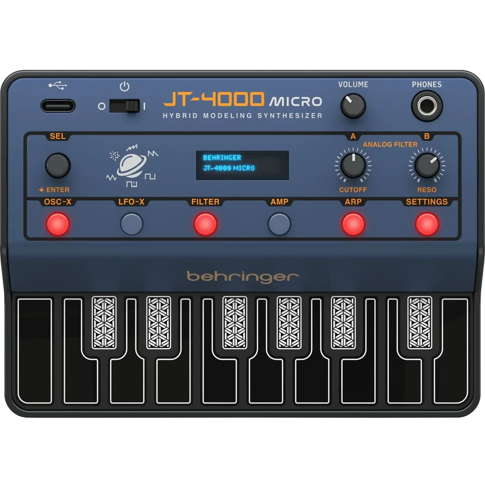 Аналоговый студийный синтезатор Behringer JT-4000 Micro