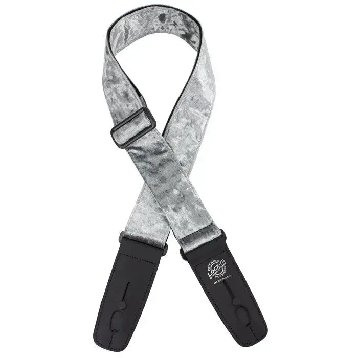 Ремень для гитары Lock-It Straps LIS-073CV2-SLV Casino Lounge Crushed Velvet Silver