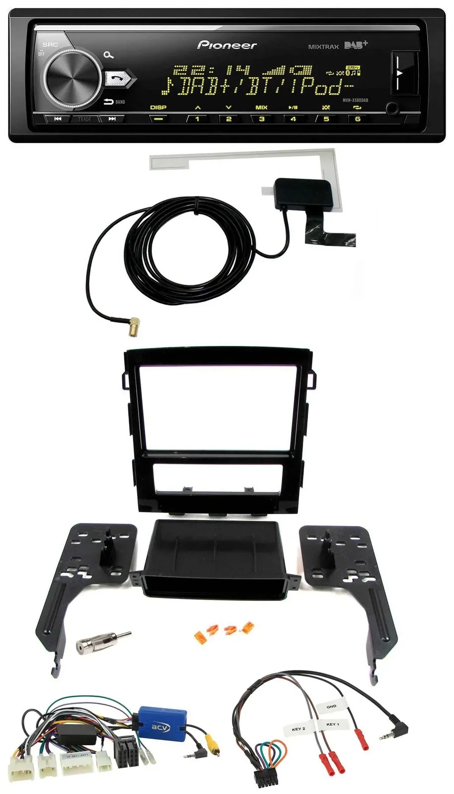 Pioneer Bluetooth DAB USB Lenkrad Autoradio für Subaru Impreza ab 2018