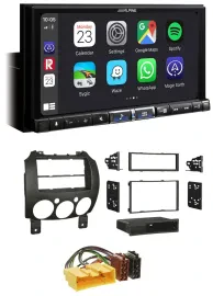 Alpine 2DIN DAB USB MP3 Bluetooth Autoradio für Mazda 2 (ab 2007)