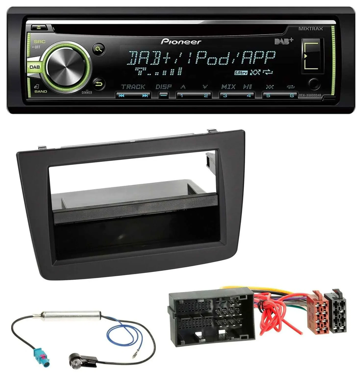 Автомагнитола Pioneer DAB/CD/USB/AUX/MP3 для Alfa Romeo Mito (955, с 2014) чёрная