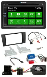 Blaupunkt Bluetooth 2DIN Lenkrad DAB USB TMC Navigation für Audi A4 99-01 Aktivs