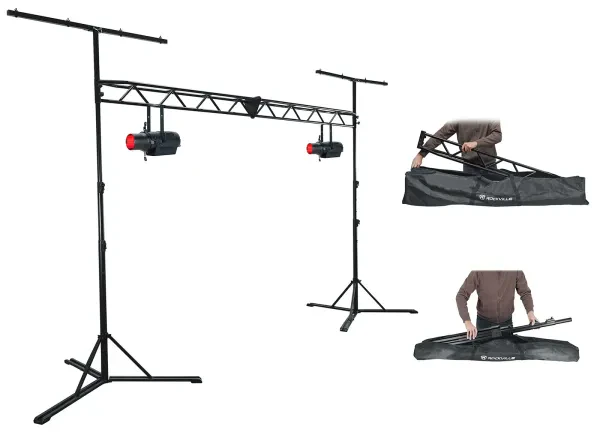 (2) American DJ ENCORE PROFILE PRO COLOR RGBWAL DMX Ellipsoidal Spotlights+Truss