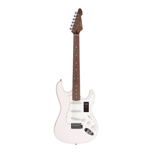 Электрогитара Saga SMF1314WH Dazzles Stratocaster White с чехлом