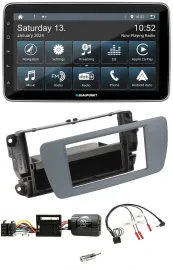 Автомагнитола для Seat Ibiza Blaupunkt USB, DAB, SD, Bluetooth, совместима с кнопками на руле, серый