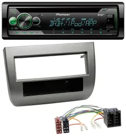 Автомагнитола для Lancia Y (843, 2003–2011) Pioneer USB MP3 DAB AUX CD, тёмное серебро металлик