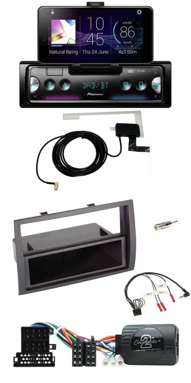 Автомагнитола для Citroën Jumper (2008–2011) Pioneer DAB, Bluetooth, USB, поддержка управления с руля