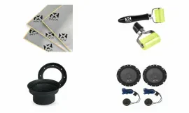 Alpine SXE-1751S 6.5" Component Speakers w/ Speaker Baffles & Sound Dampening