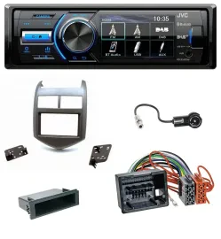 JVC Bluetooth MP3 USB DAB Autoradio für Chevrolet Aveo Sonic ab 2011 dunkelgraum