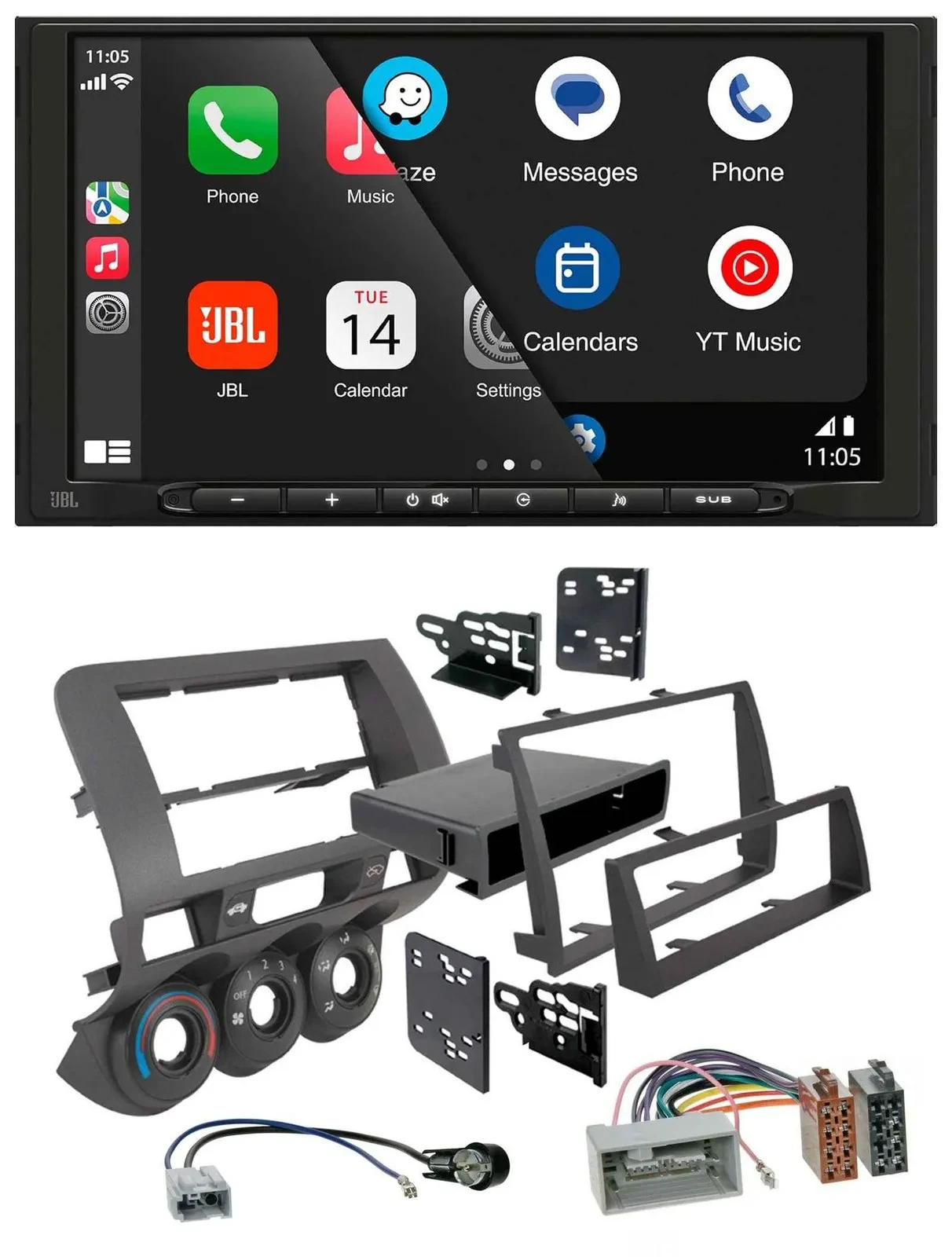 JBL USB 2DIN MP3 Bluetooth AUX Autoradio für Honda Fit 06-07 nur US-Importe