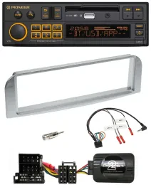 Автомагнитола для Alfa Romeo 147/GT Pioneer DAB, USB, Bluetooth, серебристо-серая