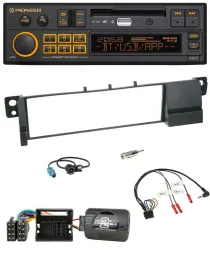 Pioneer DAB Lenkrad USB Bluetooth Autoradio für BMW 3er E46 2001-2007 Quadlock
