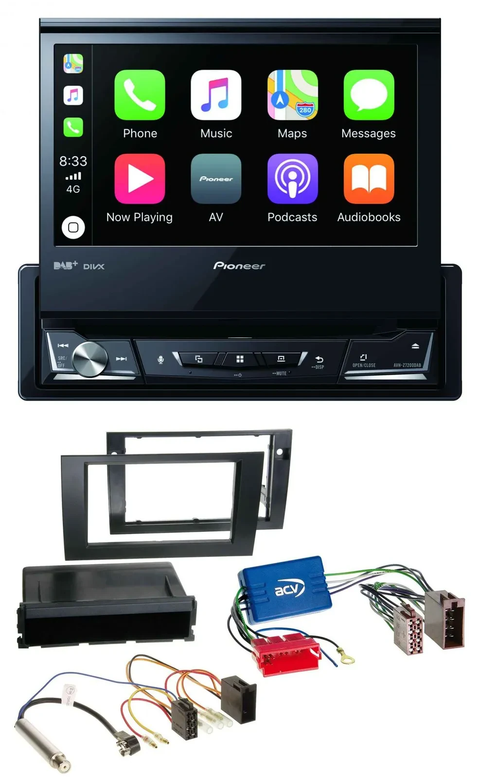 Pioneer DVD Bluetooth DAB USB MP3 Autoradio für Audi A4 B6 B7 01-08 Symphony Akt