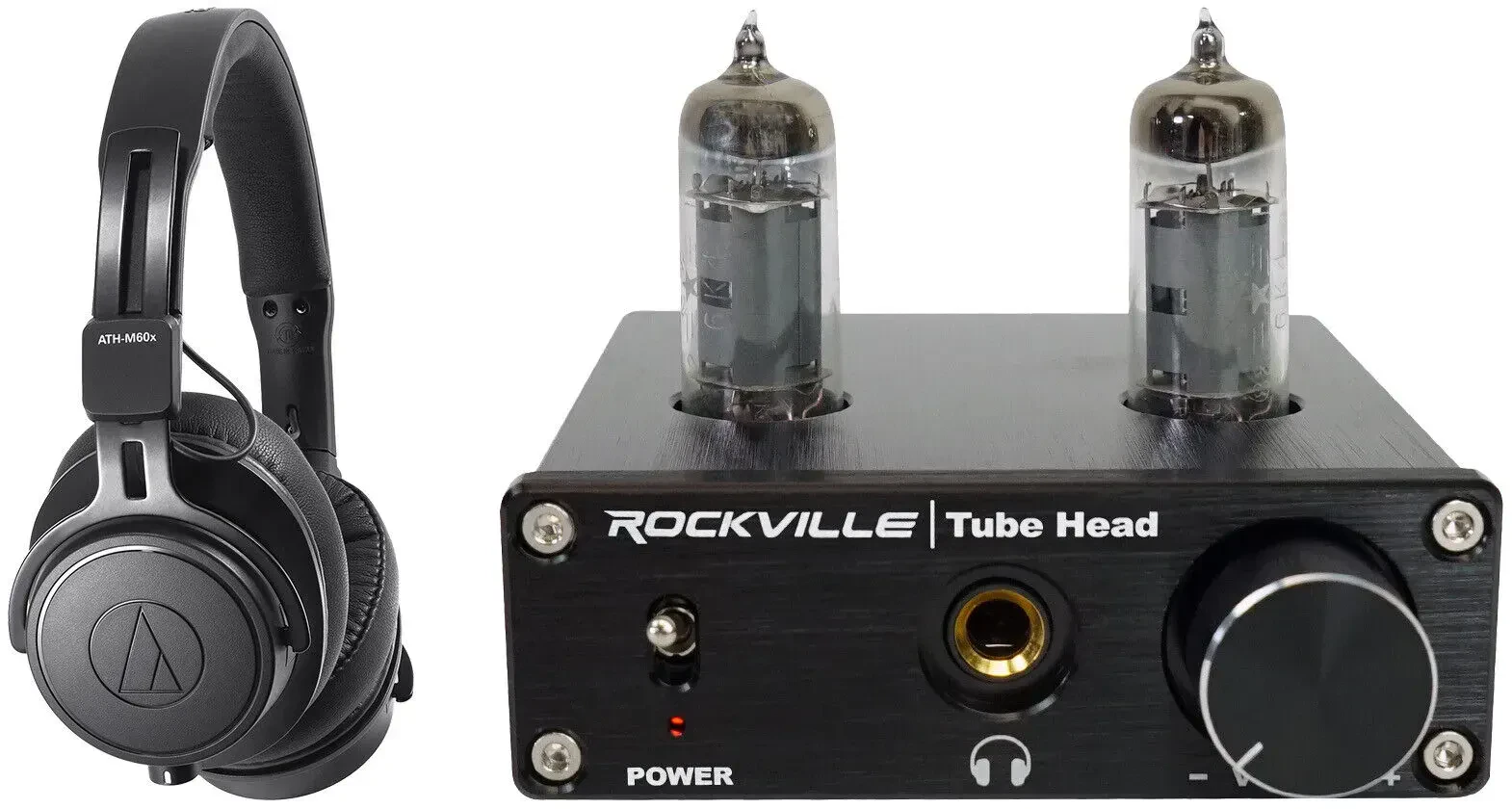 Наушники мониторные закрытые Audio-Technica ATH-M60X (набор) с ламповым усилителем для наушников