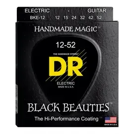Струны для электрогитары DR Strings BKE-12 Black Beauties 12-52