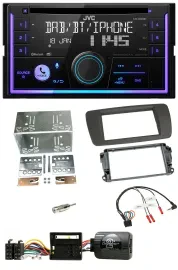 JVC Lenkrad USB 2DIN DAB Bluetooth CD Autoradio für Seat Ibiza ab 08 tuam-grey