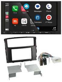 Автомагнитола для Mitsubishi Pajero/Shogun JBL 2-DIN, USB, Bluetooth, AUX, MP3