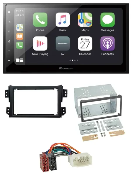 Pioneer MP3 Bluetooth DAB 2DIN USB Autoradio für Opel Agila B Suzuki Splash 2008