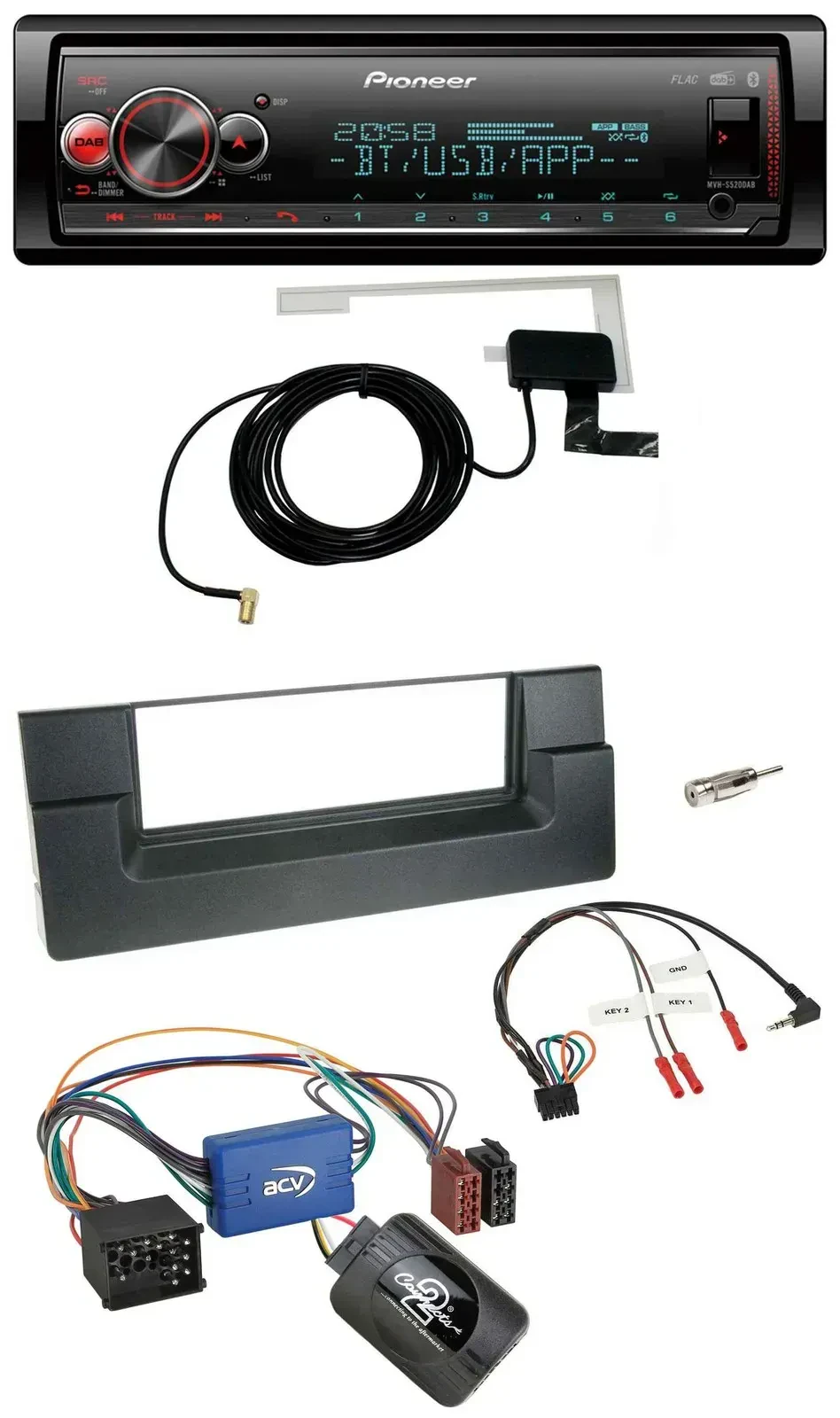 Автомагнитола Pioneer Bluetooth DAB USB для BMW 5er E39 (1996–2004)