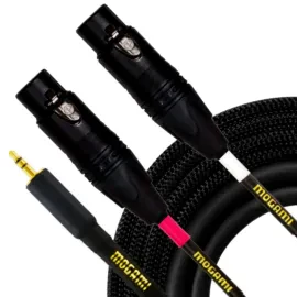 Mogami Gold 3.5-2XLRF-03 Stereo Audio Y-Adapter Cable, Dual XLR-Female to 3.5mm