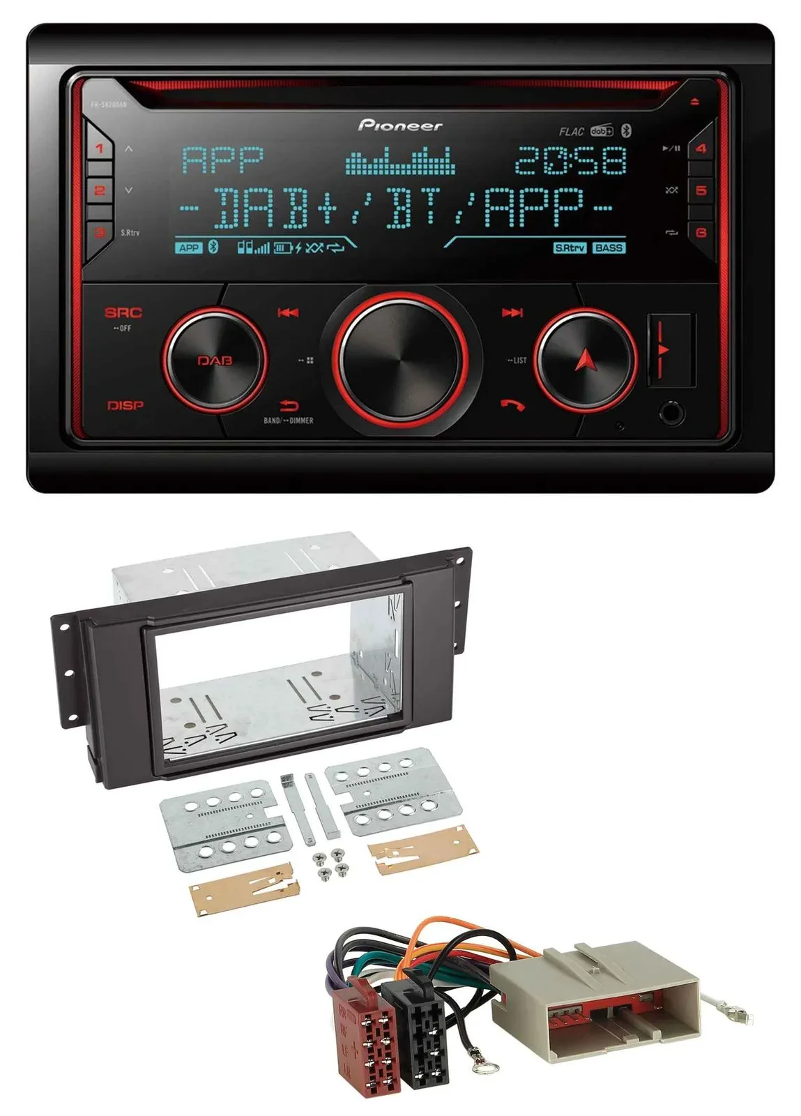 Pioneer 2DIN DAB MP3 Bluetooth USB CD Autoradio für LandRover Freelander 06