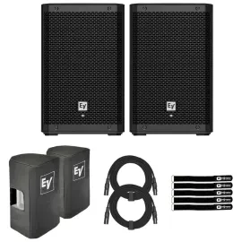 Electro-Voice ZLX-8P-G2-US 8" Powered Speakers 2-Pack with Covers